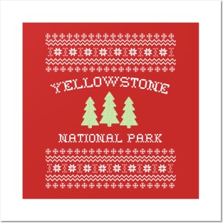 Yellowstone National Park Ugly Christmas Sweater Posters and Art